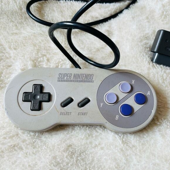 SNES Super Nintendo Original Controller Authentic OFFICIAL SNS-005 Working - Picture 2 of 4
